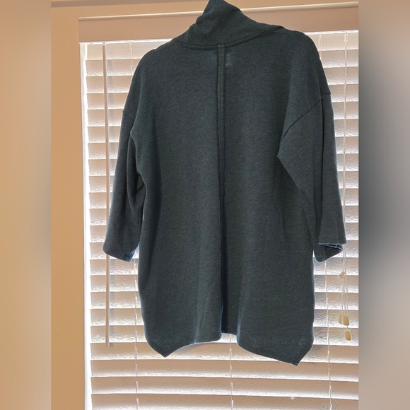 Pure Jill Size XS Teal Turtleneck Tunic Sweatshirt With Pockets - Picture 4 of 7